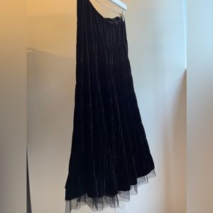 Soft Surroundings Velvet Maxi Skirt